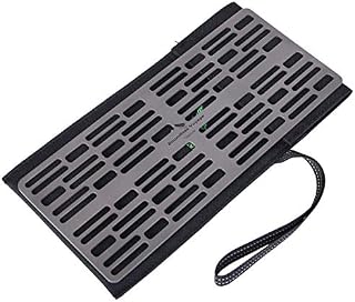 iBasingo Outdoor Titanium Grill Rack Grate Mini Charcoal Grill Net Plate Camping Pot Rack Baking Cooling Grill Camp BBQ Wire Mesh and Hanging Chain for Garden Trekking Hiking Picnic Backpacking Home