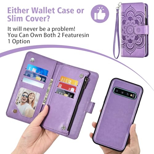 Coque portefeuille Samsung S10 Plus pour ranger cartes et billets en sécurité