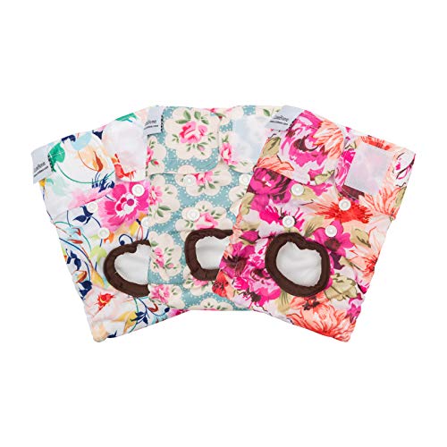 CuteBone Dog Diapers Female XS 3 Pack Reusable Puppy Period Diapers for Heat Cycle D14XS - Image 3