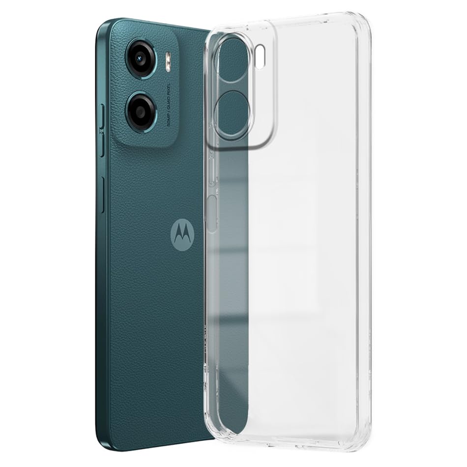Image of Fashionury Crystal Clear Case for Motorola G05 | Yellowing Resistance | Transparent TPU Silicone | Raised Camera Lips | Slim Transparent Cover