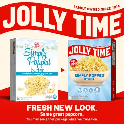 Jolly Time Simply Popped - Lightly Salted Microwave Popcorn, 3oz Sharing Bag, 3 Bags Per Carton (Simply Popped Butter, 3 Ounce (Carton of 3)) - image 8