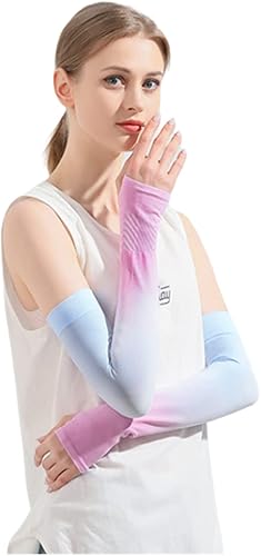 Miniatura 2 de Ligart Mangas de brazo con protección solar UV para mujer, transpirables, mangas deportivas, golf, ciclismo, conducción, correr, equitación, pesca