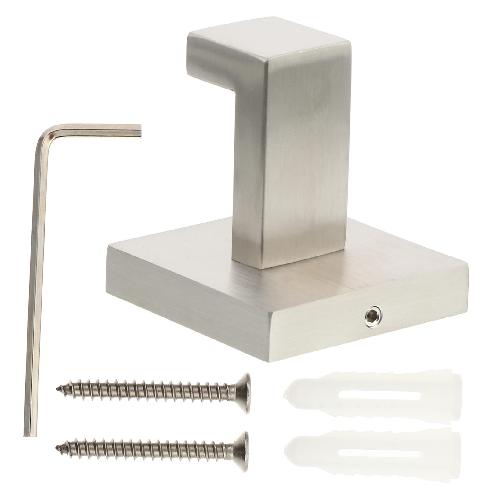 VILLCASE 2 Ganchos De Acero Inoxidable Para Colgar En La Pared Para Batas De Baño Toallas Ropa Abrigos Batas Acero Inoxidable Color Plateado