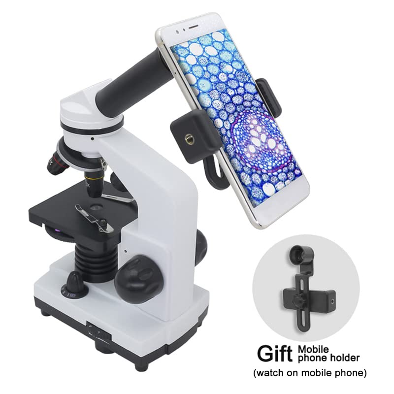 Mikroskop biologiczny dla studentów 1600X 2MP USB 50 szkiełek elektronowy mikroskop cyfrowy do okularów, z lampą LED Mikroskop monokularowy (kolor: zestaw 1)