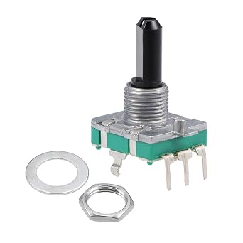 uxcell 360 Degree Rotary Encoder Code Switch Digital Potentiometer 3 Pins 11mm D-Shaft 5Pcs