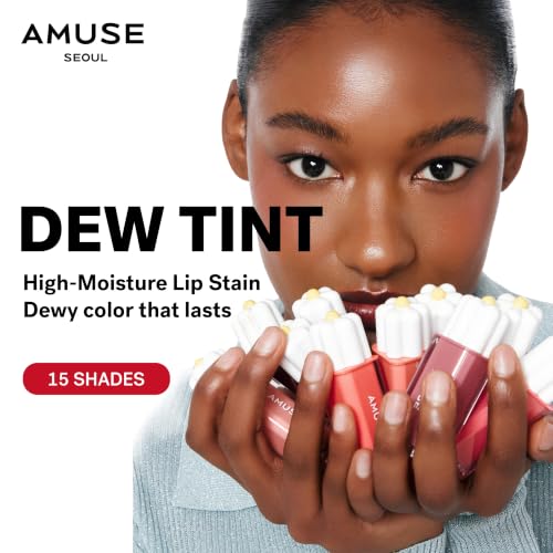 Image of Amuse SEOUL Daisy Flower Dew Tint (06 FIG DEW) - Glossy Moisturizing Lip Stain, Watery Glow Lip Tint, Long Lasting Color, Dewy Finish, Vegan, Korean Beauty Makeup