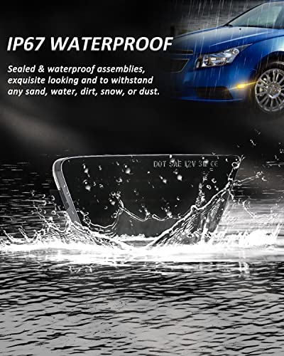 Bestview Led Side Marker Light Assembly, Front Bumper Park Signal Lamps Compatible For Chevy Cruze 2011 2012 2013 2014 2015, Driver & Passenger Side, Smoked Len #TOP4