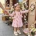 ZAXARRA Toddler Baby Girls Fashion Outfits Sleeveless Flower Print Dress Long Sleeve Ruffle Coat Bow Headband Clothing sets (Pink-rabbit, 18-24 Months)