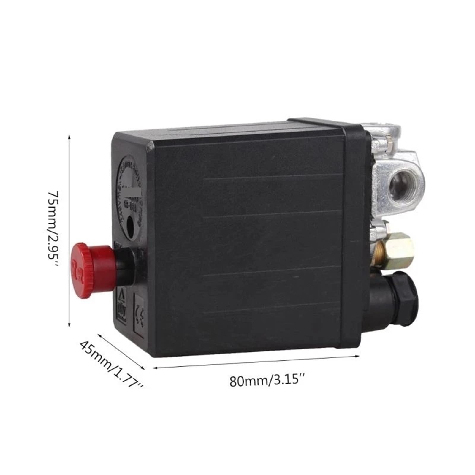 Lot de 2 valves de contrôle de pression pour compresseur d'air 220 V 90-120 PSI 1/4 port pour petite machine de compression
