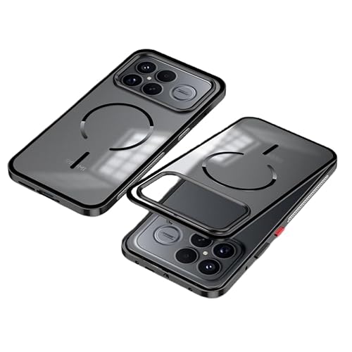 POCO F8 Ultra �Ή��w�ʃP�[�X 6.9�C���` ���^���o���p�[ ���C�����X�[�d�Ή� ���M �����h�~ �o�l���b�N �A���~�t���[���}�b�g���������o�b�N�p�l�� �����J�o�[ F8U-WX-51211 (�u���b�N)