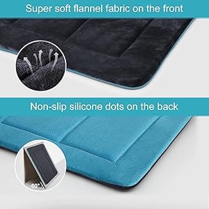 Magic Dog Plush Dog Bed for Large Dogs – Soft Dog Crate Pad Dog Bed Mat, 42-Inch Washable Kennel Pad Pet Beds with Non-Slip Bottom, Dark Grey