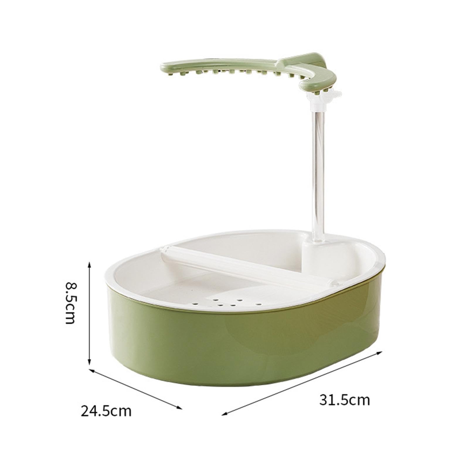 Vasca da Bagno per Pappagalli, Abbeveratoio per Uccelli con Flusso d'Acqua Regolabile, Stabile, Facile da Installare, Senza Attrezzi, Realizzato I, Style a Green Shower