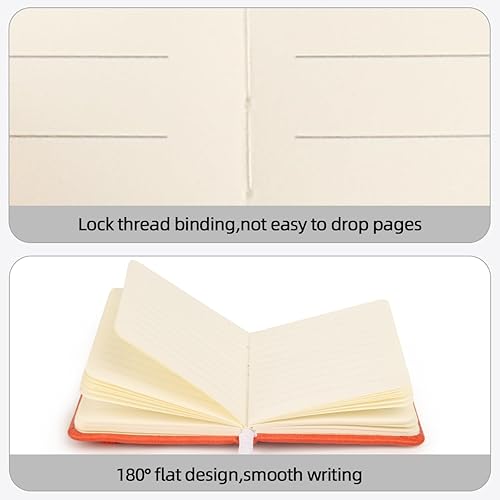 Miniatura 4 de Paquete de 8 cuadernos de bolsillo, cuaderno pequeño de 4.3 x 3.2 pulgadas, cuaderno de piel sintética de tapa dura, total de 200 páginas, mini