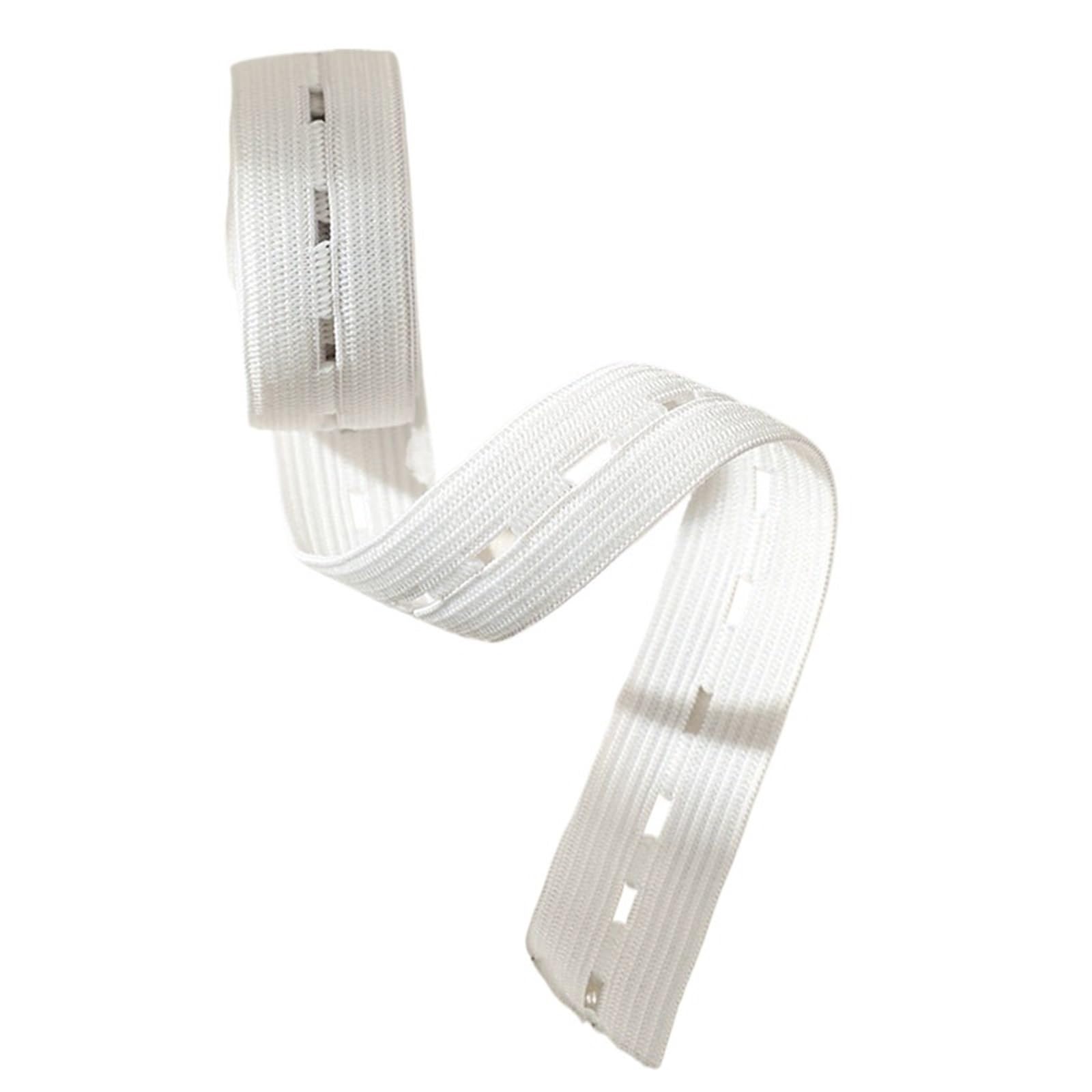Bandes élastiques à boutonnières 2 M blanc noir ruban coudre bricolage