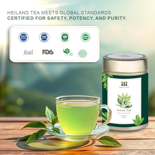 Image of Heiland Green Tea Loose Leaf 50g - Natural Green Leaf with Floral Blend, Pure Loose Leaf, Smooth & Refreshing Flavor, Ideal for Daily Relaxation & Wellness