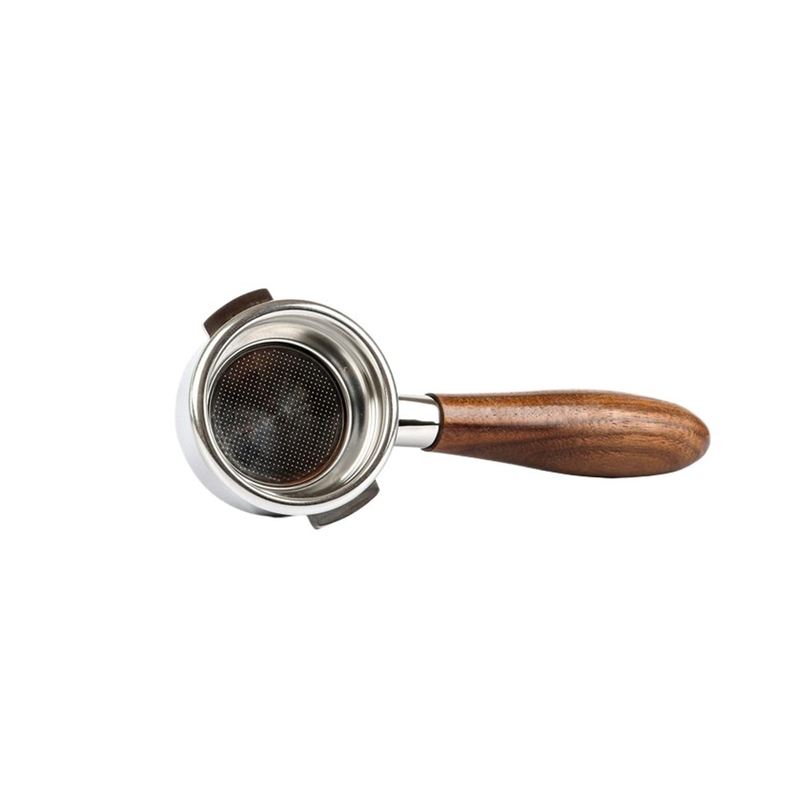 Compatible con portafiltro sin fondo Nuova VA358 de 58 mm | Oreja oblicua, café, accesorios for máquinas(Walnut Wood)