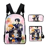 BINGTIESHA Fruits Basket backpack Denim bag Unisex 3D Anime Oxford Cloth Travel Bag Style Backpack Harajuku Printing Bag (HJ04953)