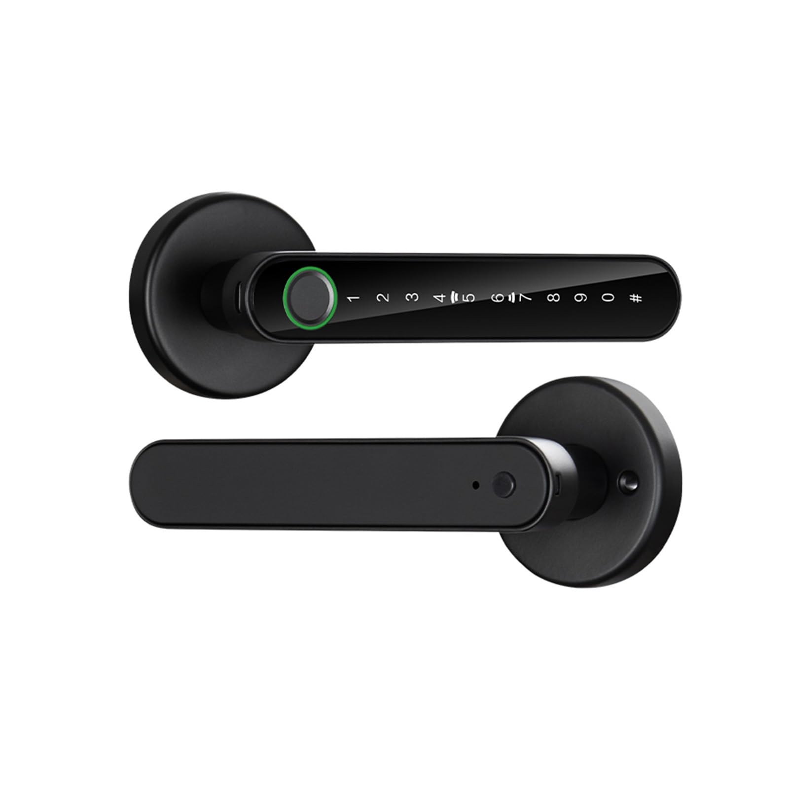 JVDDI Smart Door Handle, Fingerprint Door Lock Smart/Smart Life Electronic with Fingerprint/Password/Key