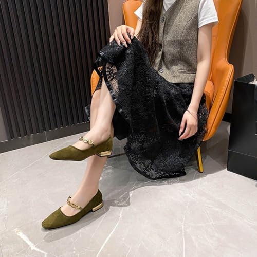 Women's Square Toe Ballet Flats Slip On Comfortable Dressy Business Dance Flats Walking Shoes4