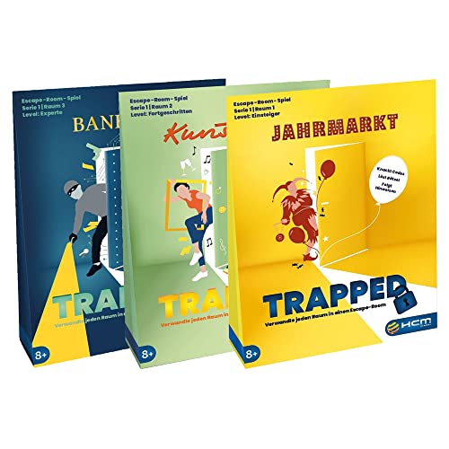 Stadtkrimis Exit Escape Stadtführung HCM Kinzel - Trapped - Der Bankraub - Für Experten, Escape Room für Zuhause, Hidden Games, Finde den Mörder Spiel - 55165 - für Ermittler ab 8 Jahre, Mehrfarbig