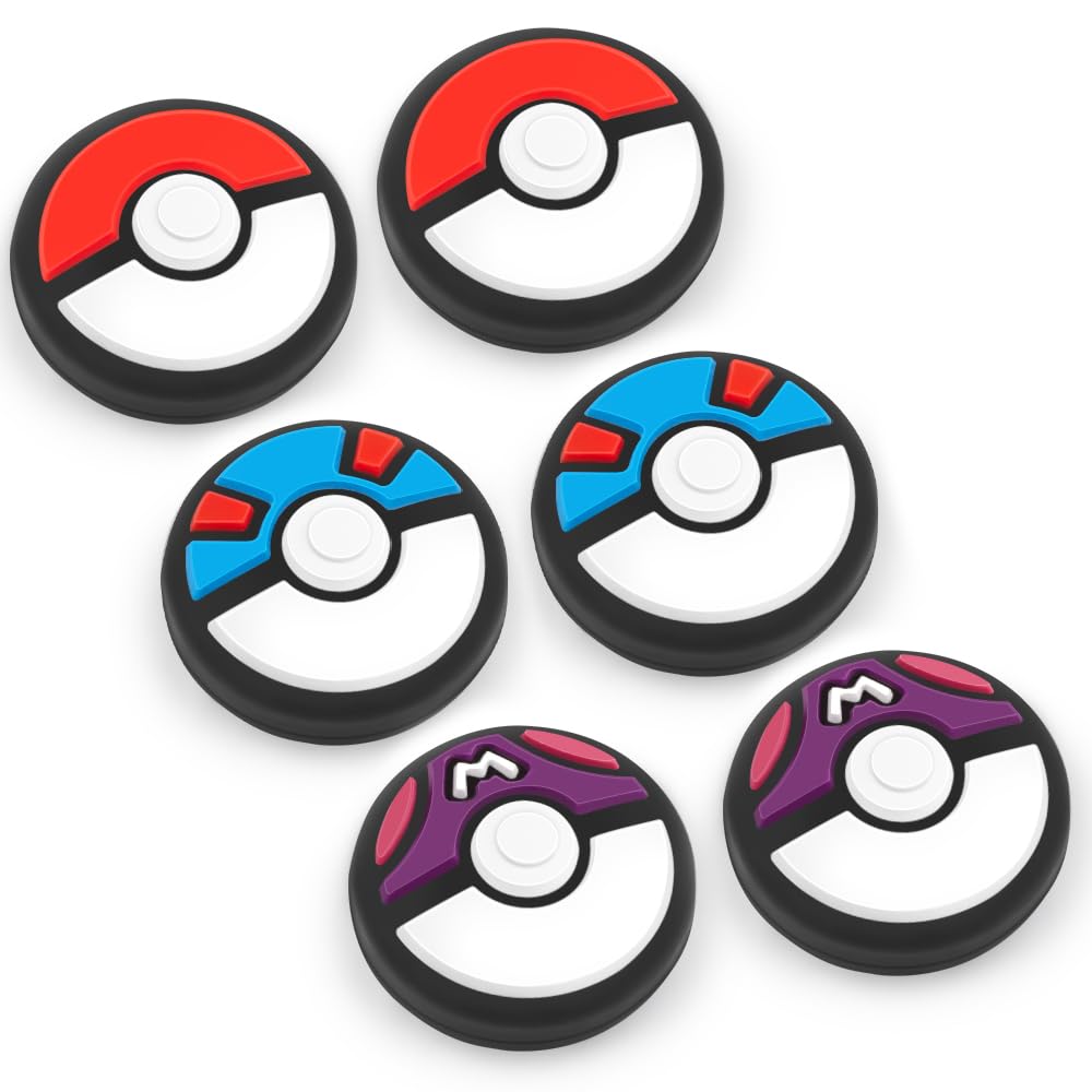 Switch Joycon Thumb Grip Caps, Soft Silicone Joystick Cover Compatible with Nintendo Switch/OLED/Switch Lite, Analog Stick Grips Button Covers for Switch (I-Mix)