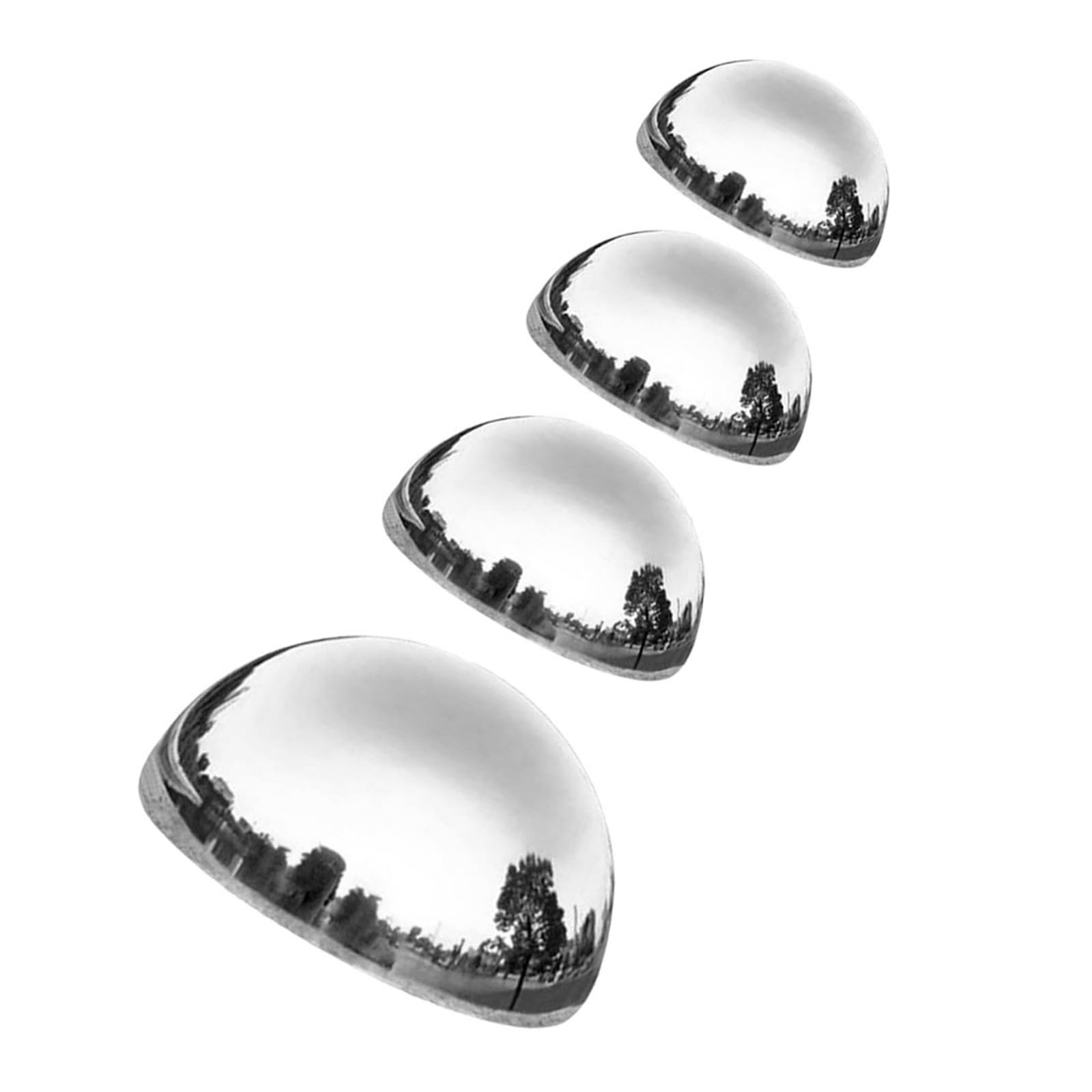 POPETPOP 4pcs Stainless Steel Gazing Spheres Reflective Hemisphere Garden for Outdoor Decoration Polished Mirror Finish-image-18