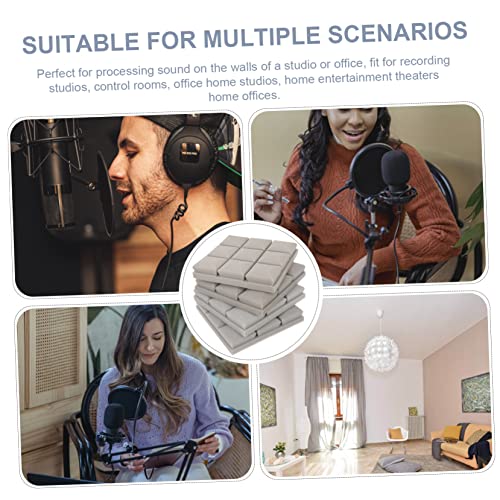 YARNOW 4pcs Paneles Acústicos de Espuma de Alta Densidad para Aislamiento Acústico en Estudios de Grabación, Cines en Casa, Oficinas, Reducción de Ruido y Color Gris miniatura 7