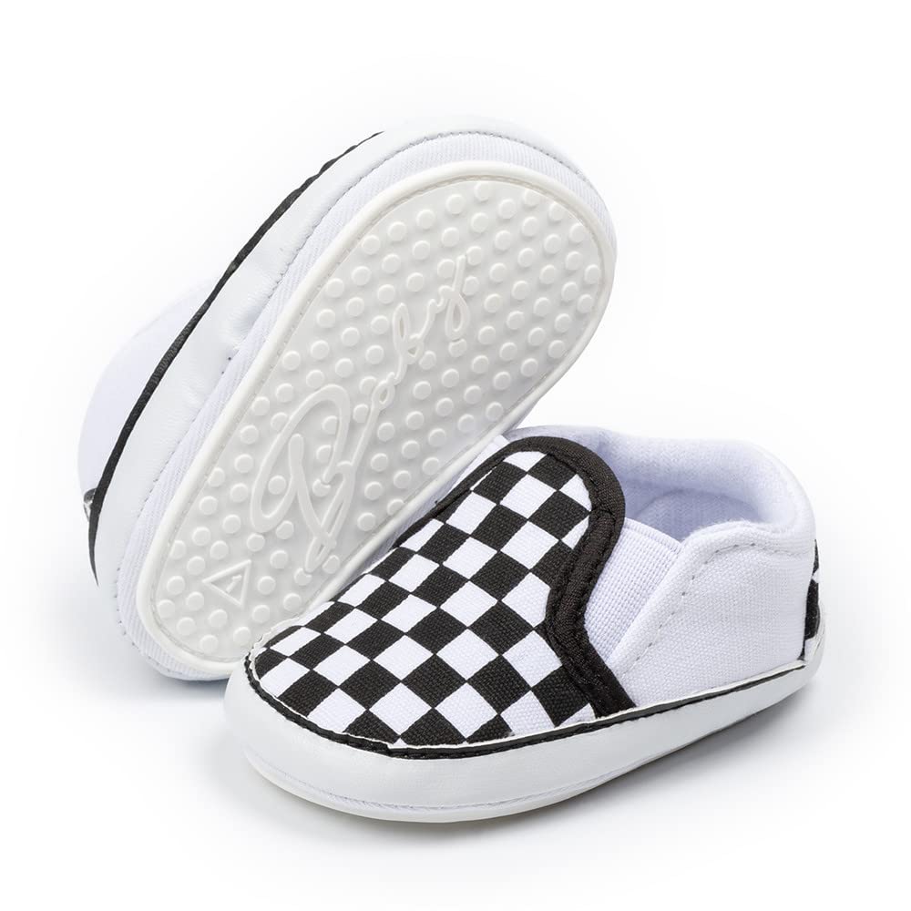 Infant Baby Girls Boys Canvas Shoes Soft Sole Toddler Slip On Newborn Crib Casual Sneakers Baby Flat Lazy Loafers Light First Walkers Shoe 3-18 Months