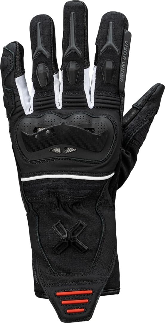 Rapid-STX 1.0 wodoodporne rękawice motocyklowe, czarny/biały/czerwony, XL