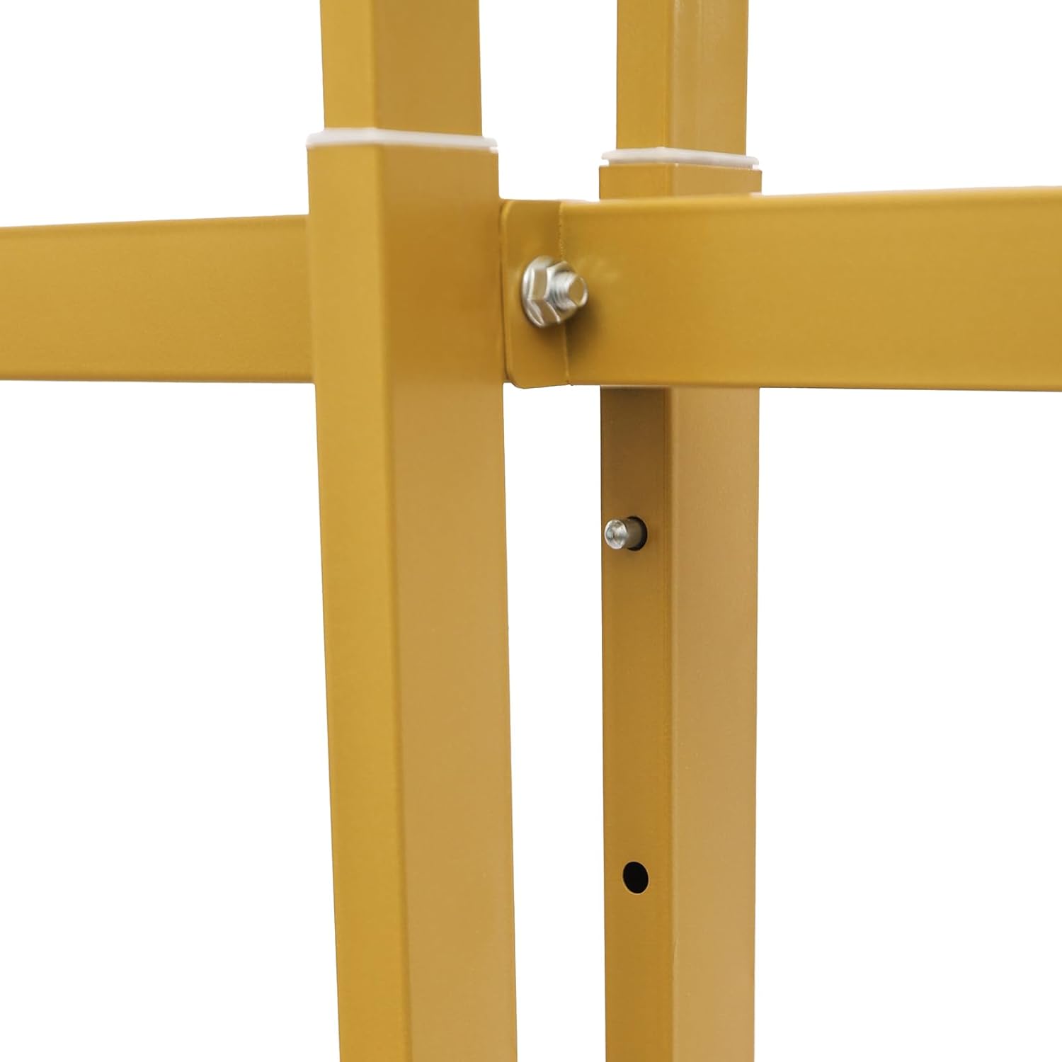 Floor Standing Metal Garment Rack, 6 Arms Clothing Display Rack Heavy Retail Display Racks With Wheels, 3.94 to 5.18Ft Adjustable Height Retail Clothing Rack for Hanging Clothes Heavy Duty (Gold)
