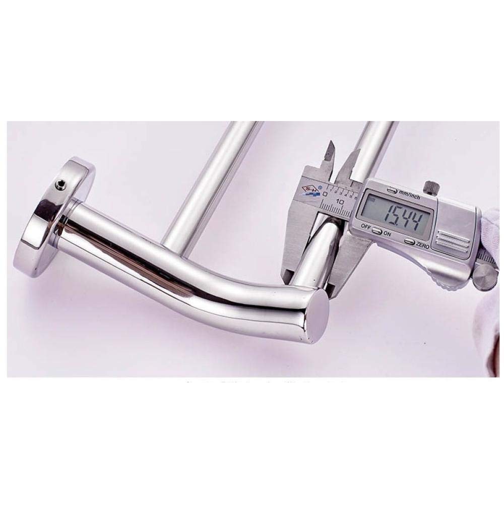 Portasciugamani a doppia barra da parete per bagno e cucina, finitura cromata, lunghezza 34 cm