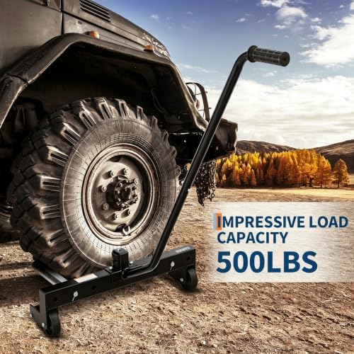 Garvee 500 LBS Heavy-Duty Tire Dolly, Adjustable Heavy-Duty Wheel Moving Cart Tire Transport Tool for Effortless Tire Moving & Storage in Garages, Workshops, Auto Repair Shops, Black — view 4