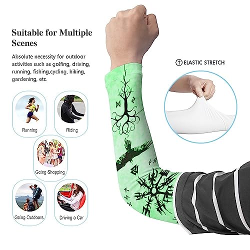Manches Viking Valknut pour hommes : manchons de compression motif corbeau imprimés en 3D