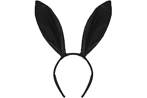 Adorable and Eye-Catching Bunny Ears Black Headbands for Cosplay and Costume Parties