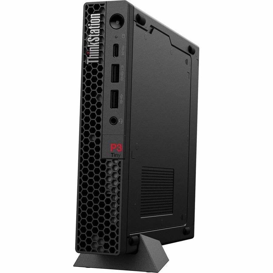 Image of Lenovo ThinkStation P3 30H0006RUS Workstation - 1 Core i7 14th Gen i7-14700 - vPro Technology - 64 GB - 2 TB SSD - Tiny - Black
