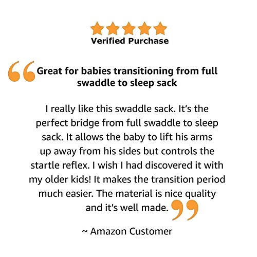 Amazing Baby Transitional Swaddle Sack with Arms Up Half-Length Sleeves and Mitten Cuffs, Tiny Elephants, Pink, Small, 0-3 Months (Parents’ Picks Award Winner, Easy Transition with Better Sleep)
