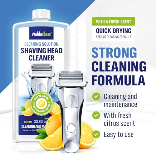 Shaver Cleaner Solution Replacement 33.8 oz - for Clean&Charge Cleaning, compatible with Braun CCR/SmartCare, Lemon Scent, 5–6 Uses - Thumbnail 2