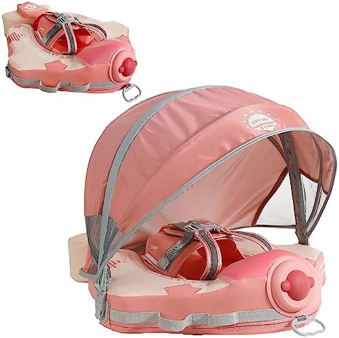Mambobaby Float No.7 Airplane with Foldable Canopy - AnjeeIOT Add Tail Newest Mambobaby Baby Swim Float Air Free Solid Pool Infant Swimming Training Non-Inflatable Water Floats