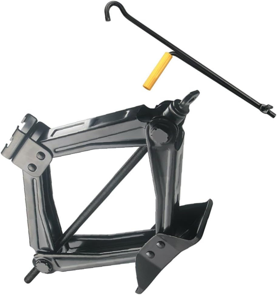 5 Ton Hand Cranking Car Jack Scissor Lift Auto Repair Tool Portable Vehicle Tire Maintenance with Random Handle Color for Garage Use Random Color