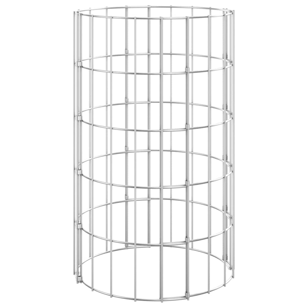 vidaXL Okrągły słup gabionowy, galwanizowana stal, Ø30x50 cm, klatki gabionowe, słup gabionowy, klatka gabionowa, klatka gabionowa, słupy gabionowe
