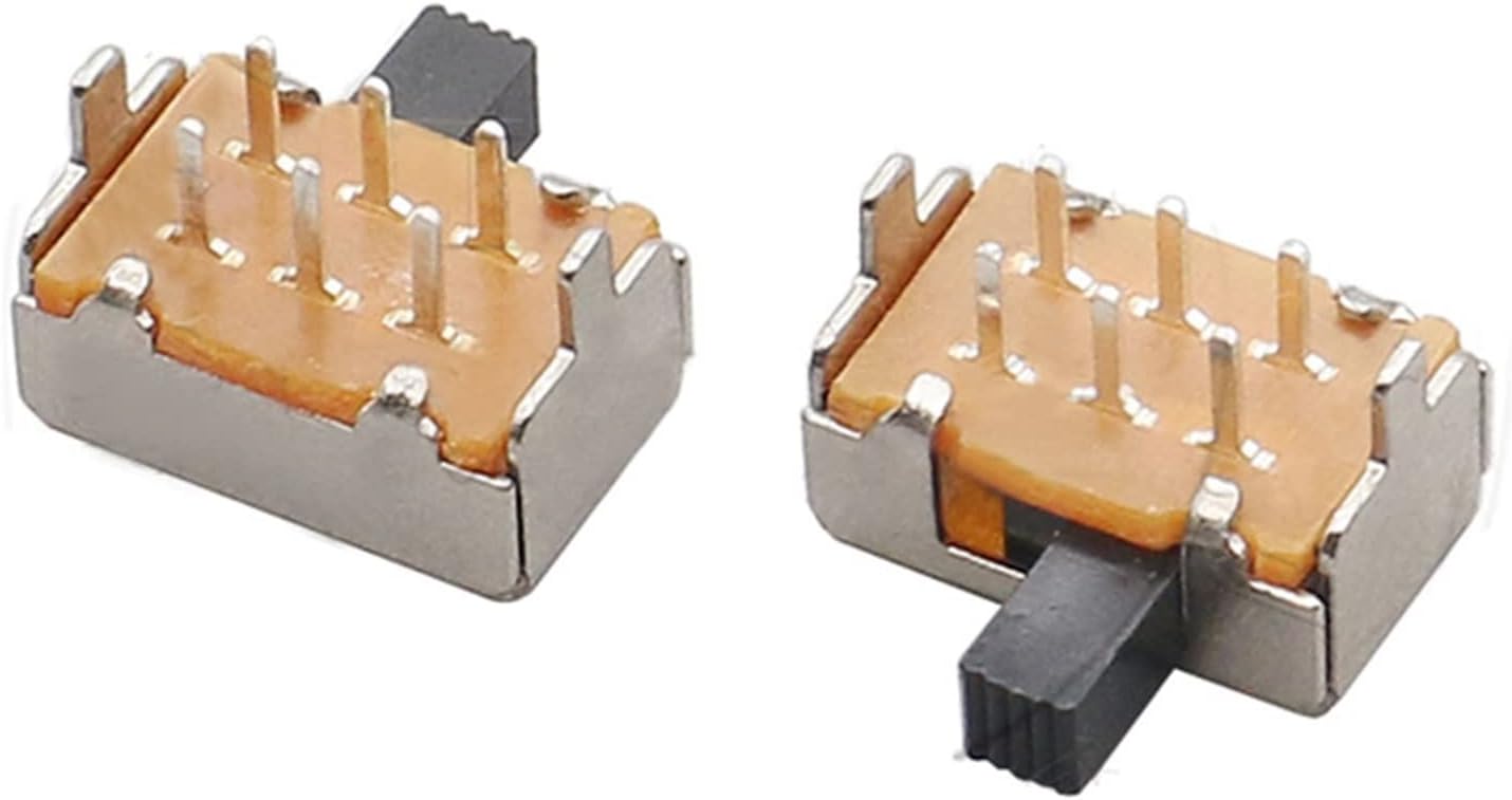 Replacement Parts Slide Switch 50pcs 6 Pin Mini Slide Switch On-Off 2 Position Micro Slide Toggle Switch 2P2T Miniature Horizontal Slide Switch 6P