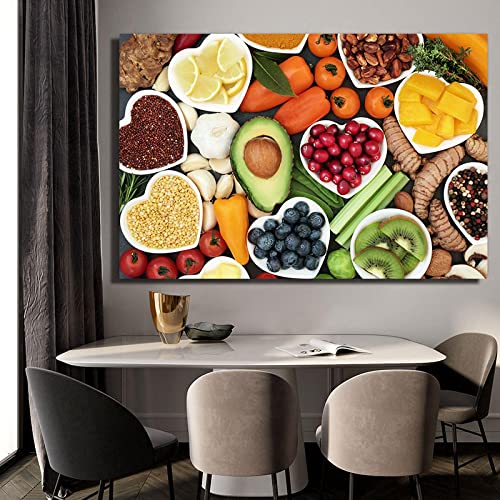 Impression sur toile fruits et légumes déco murale cuisine maison 50x70