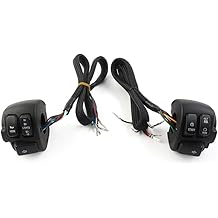 FSFY Motorcycle Black DC 12V Handlebar Control Switches+Wiring Harness for Harley for Softail DYNA for Sportster V-ROD 1996-2014