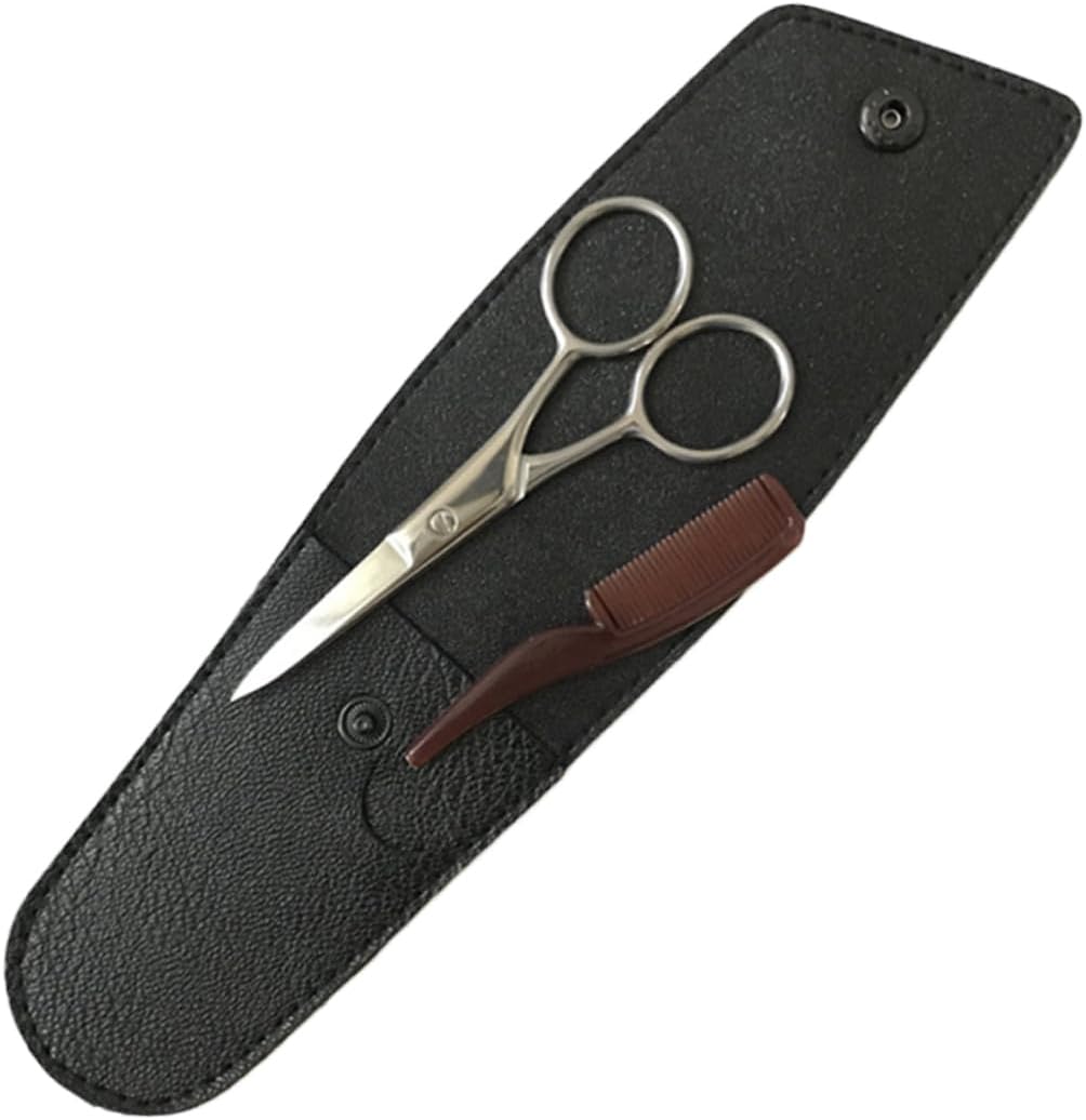 Angoily 3sets Men Beard Scissors Scissors Beard Trimming Precision Cutting Shears Stainless Steel Diy Hair Care