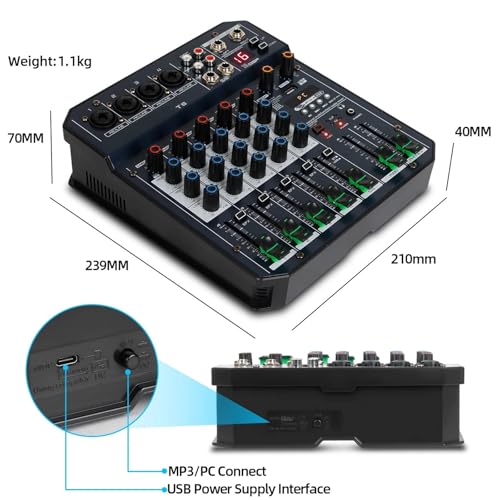 Table de mixage DJ pour streaming en direct et karaoké