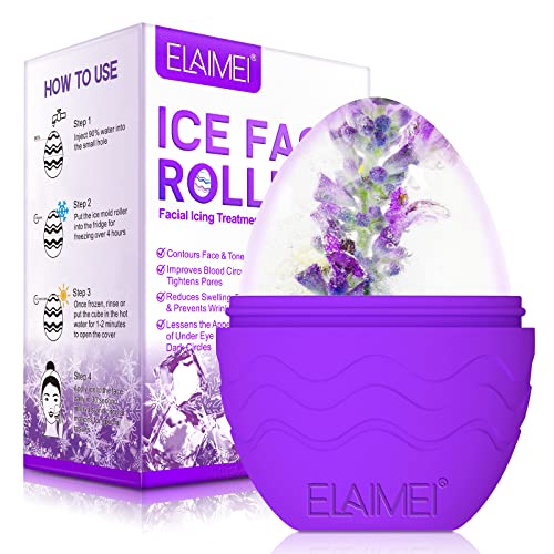 Ice Cube Roller Massager for Face Ice Face Roller Eyes and Neck Naturally Conditioning and Skin Care De-Puff Eye Bags Reusable Massage Silicone Ice Mold for Beauty