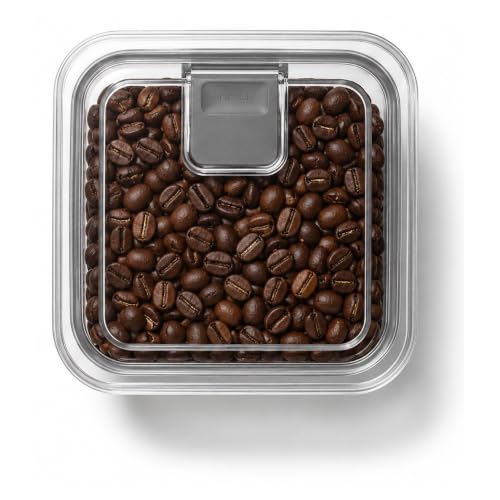 Image of All Time Modular Plastic Storage Container 700ml | Transparent Food Grade Airtight Kitchen Storage Jar with Silicone Gasket Lid | Stackable Multipurpose Canister for Snacks, Cereals & Pantry Storage