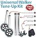 8 PCS Universal Walker Upgrade Kit: 5-Inch Wheels, Aluminum Legs, Click & Go Ski Glides and GlidePads (Gray)