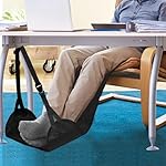 Length Adjustable Airplane Foot Hammock Travel Foot Rest for Airplane Flights Foot Sling for Travel (Black) - Image 4