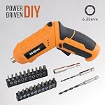 Hi-Spec 4V USB Kit d'outils de conducteur de puissance sans fil pour la réparation des travaux ménagers 42 pc inclus, travaux de vissage rapide, outils à main organisés, effort de poignet réduit, prêt pour les tâches rapides, organisation claire